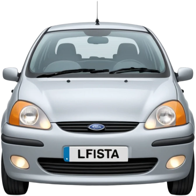 1998 Ford Fiesta LX Zetec 1.2 Front.jpg oval shaped headloghts with an oval grill  emoji