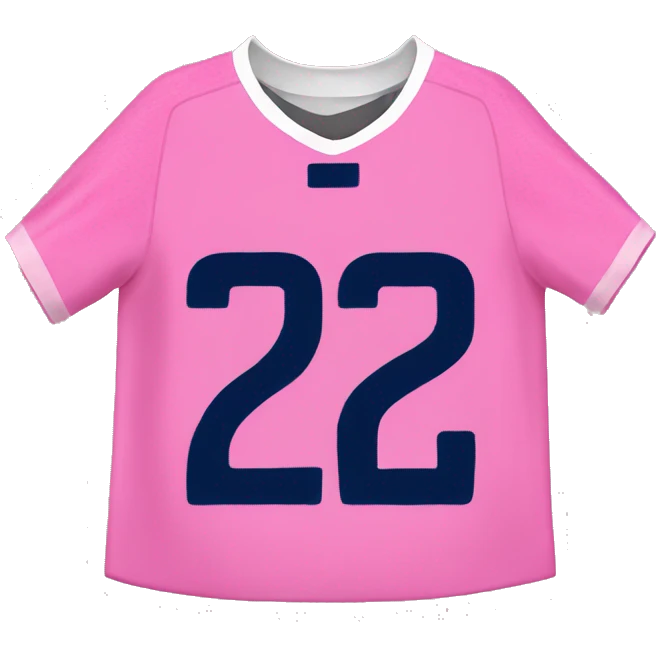 pink soccer jersey with the number 22 emoji