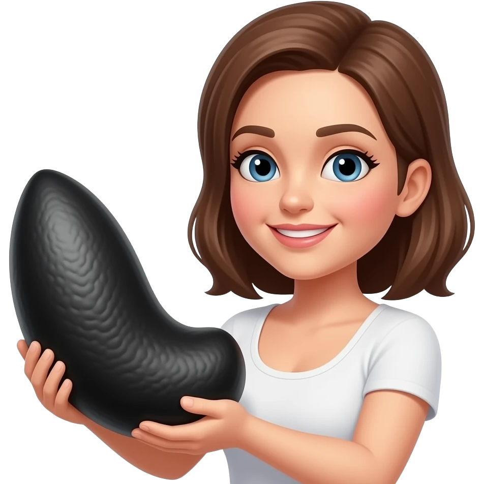 Women holding big black dick emoji