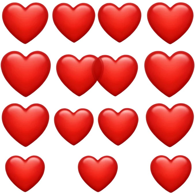 red hearts emoji