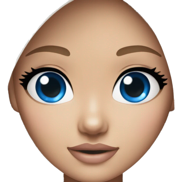Asian barbie blue eyes emoji