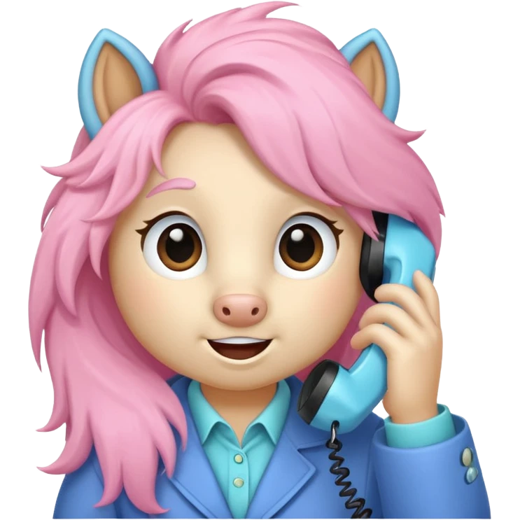 Pony talking on the phone emoji