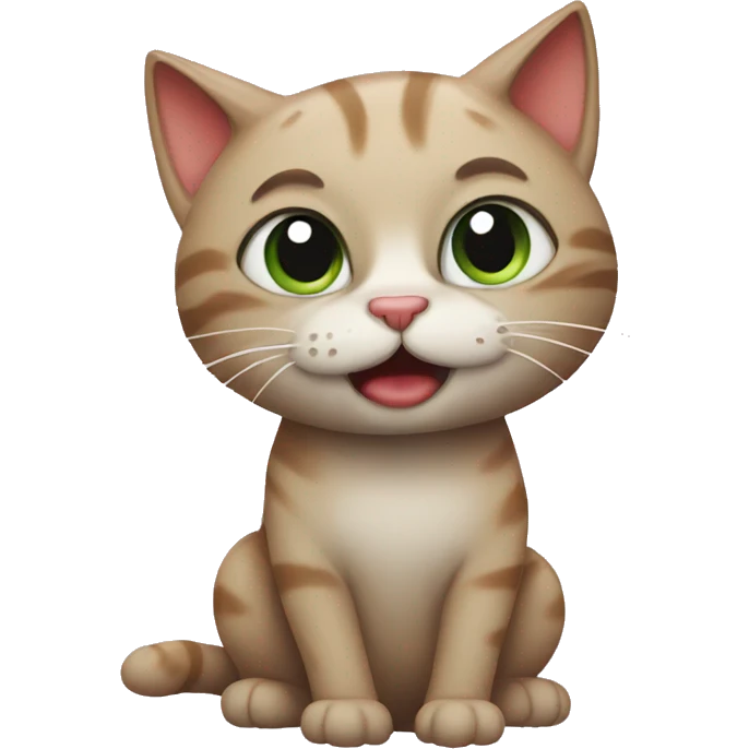 Crazy kitty emoji