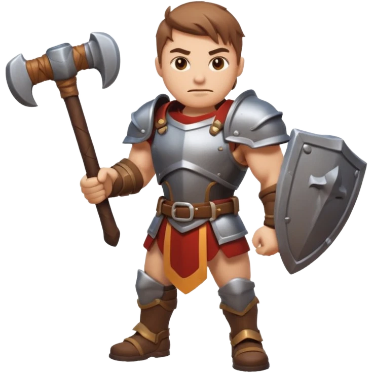 An emoji representing the "ironman challenge" for an Albion Online mmorpg character who crafts everything themselves the hard way, and does not buy or sell items in-game. Think of ironman marathons as a guiding principle. emoji