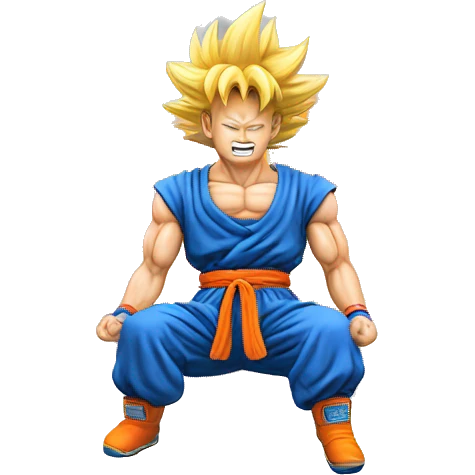 San Goku on his cloud emoji
