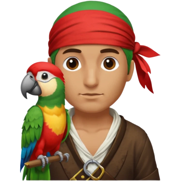 pirate and parrot emoji