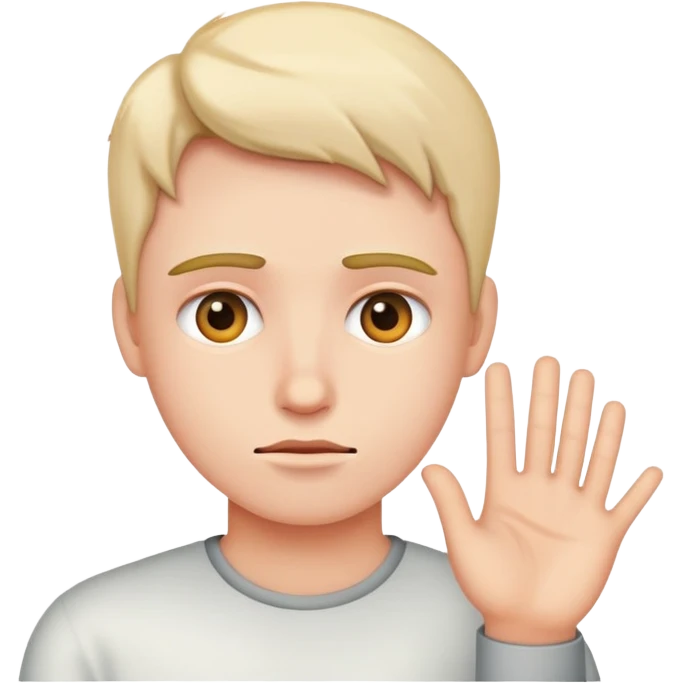 Una persona diciendo no se  emoji