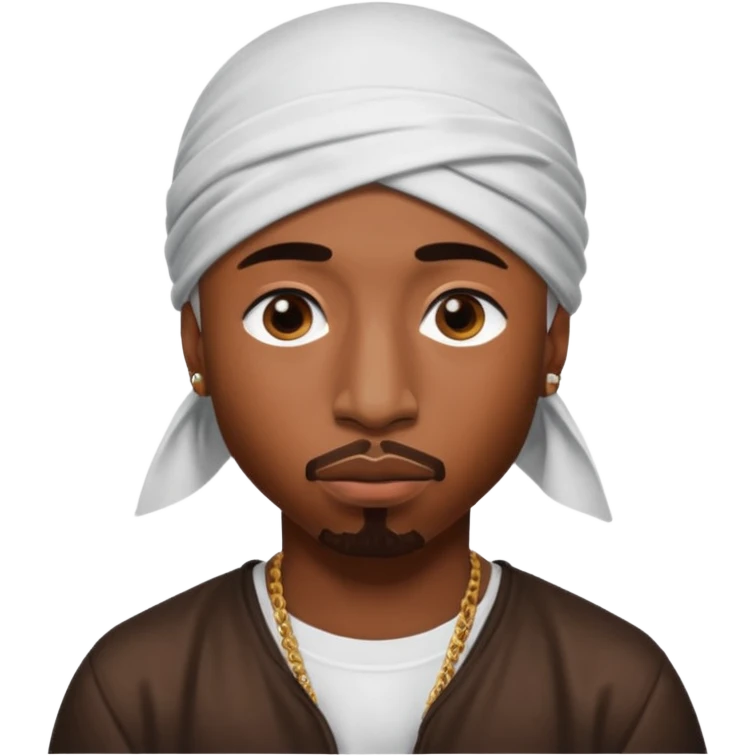 2Pac only face and durage emoji