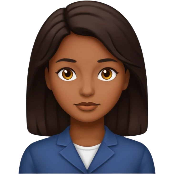 Una mujer con pelo emoji