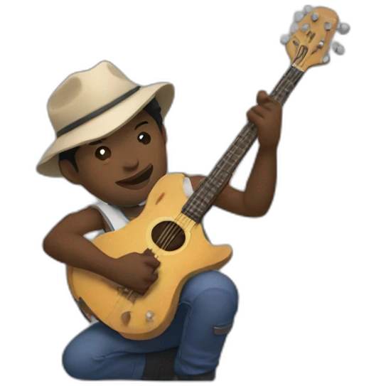Ray Obiedo playing fuitar emoji