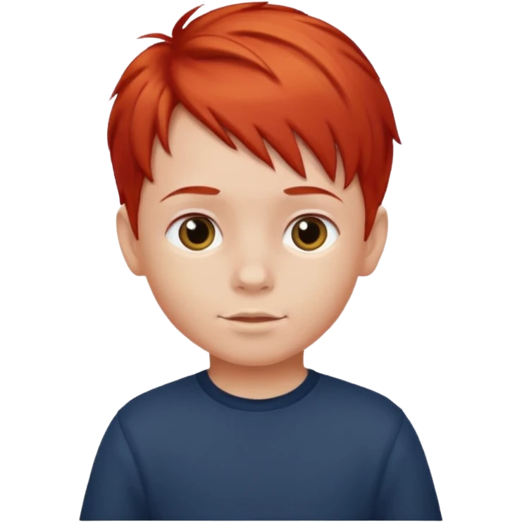 little boy with read hair emoji