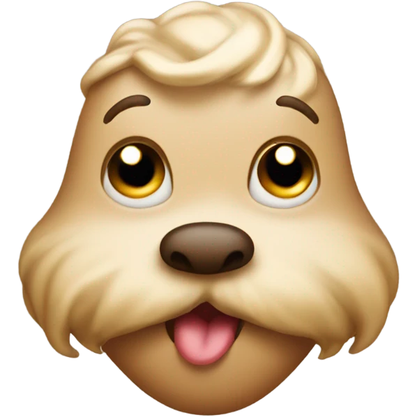 A poo with a shy face emoji