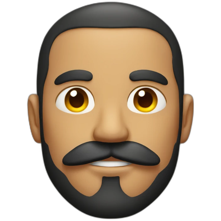 Buff dude with mustache emoji