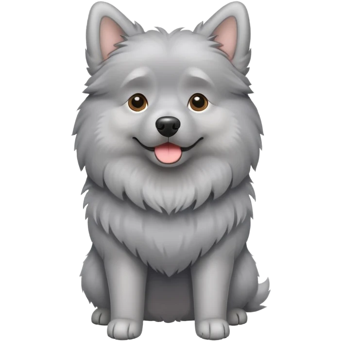 A gray dog emoji