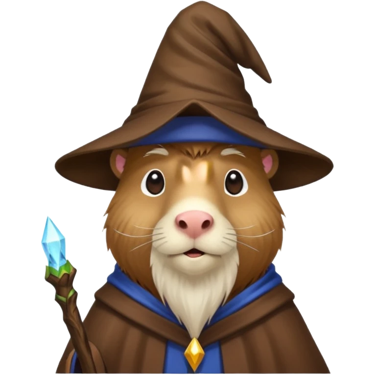 Cute capybara wizard emoji