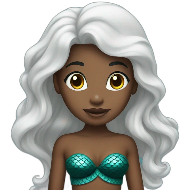 Black little mermaid emoji