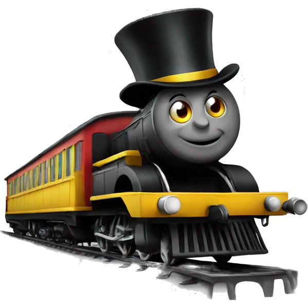 train whith tophat emoji