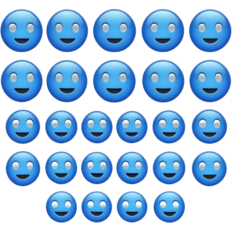 Blue emoji emoji