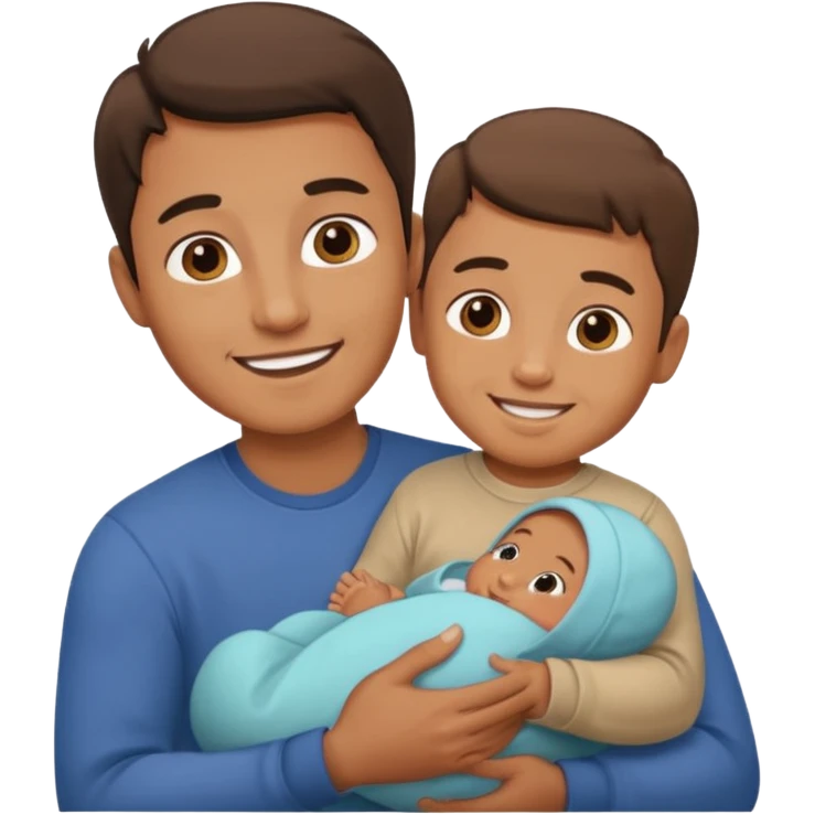 Man holding Baby. emoji