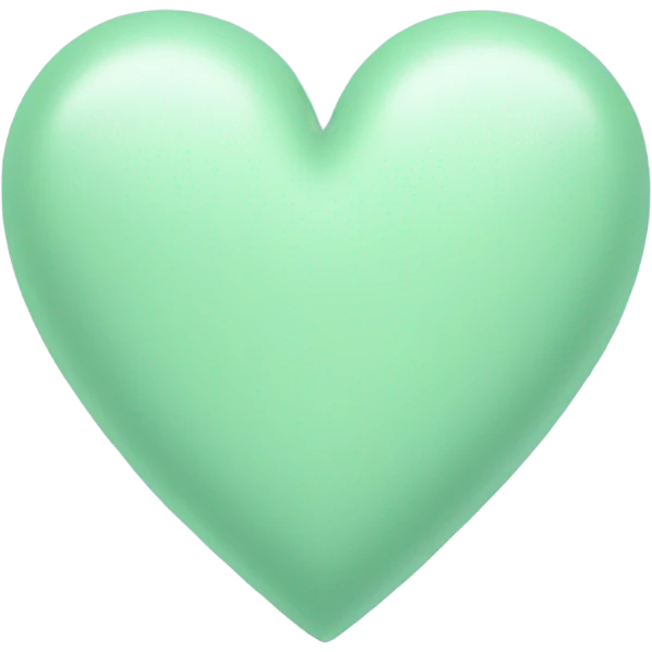 pastel green heart emoji