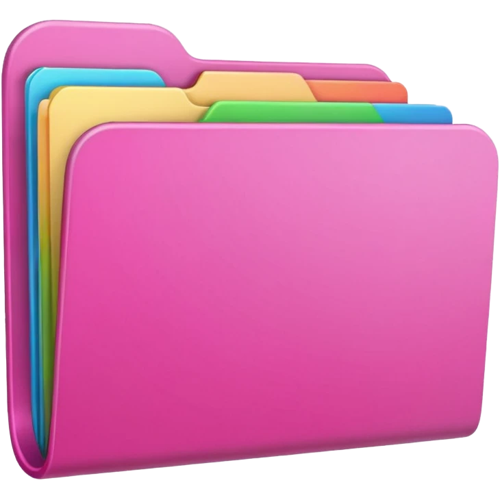mix pink folder emoji