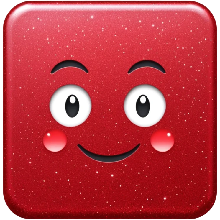 red glitter paper emoji