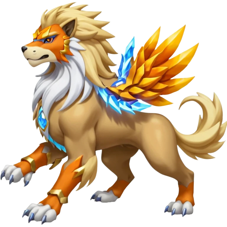 Entei-Raikou-Solgaleo-fusion (full body) emoji
