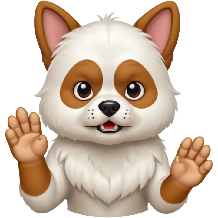 Dog flipping u off emoji