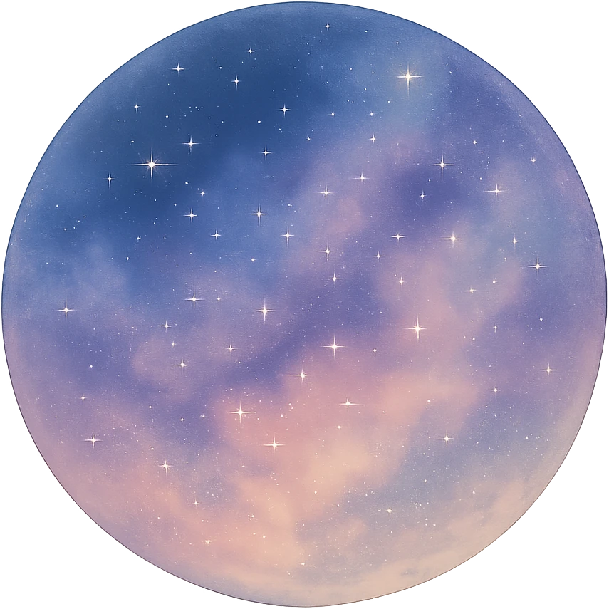 dreamy and magical galaxy nebula orb with soft gradients emoji