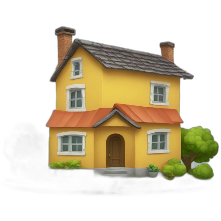 casa con sobre en tejado emoji