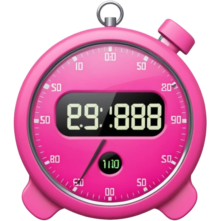 pink stop watch emoji