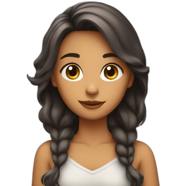 Une fille sur un chat emoji