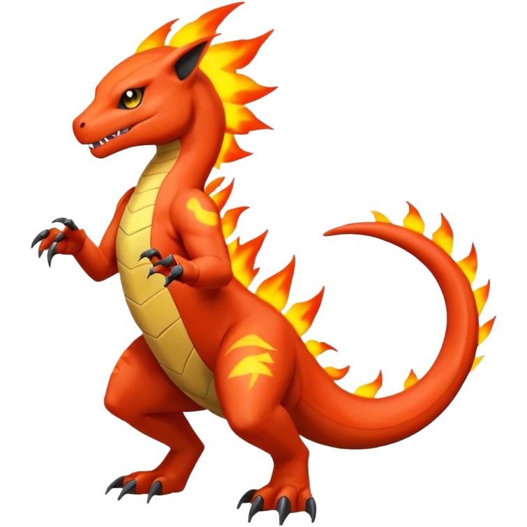 Fiery Charmeleon-Zeraora-Salandit-fusion emoji