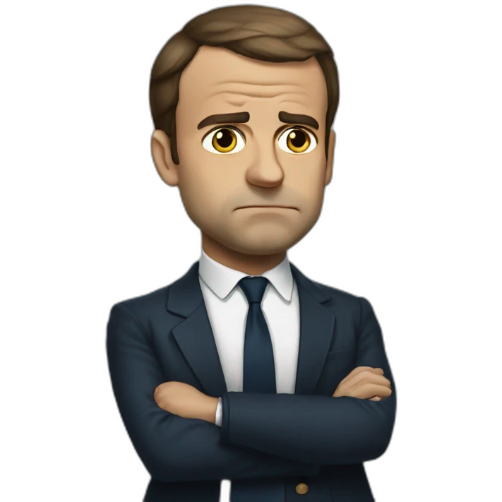 Emanuel Macron sad emoji