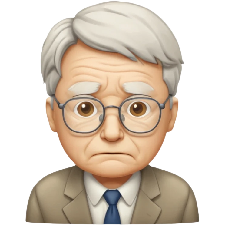 bored old office worker emoji