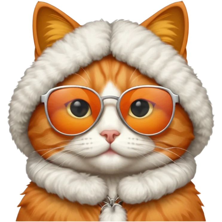 Orange Cat with sunglasses emoji