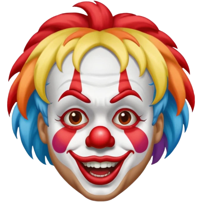 Clown dropping down to show butt be emoji