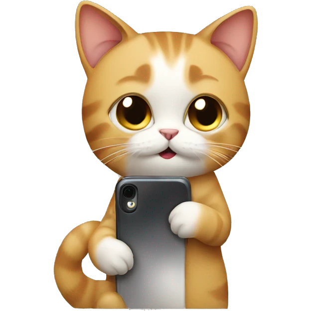 cat using a  cellphone emoji