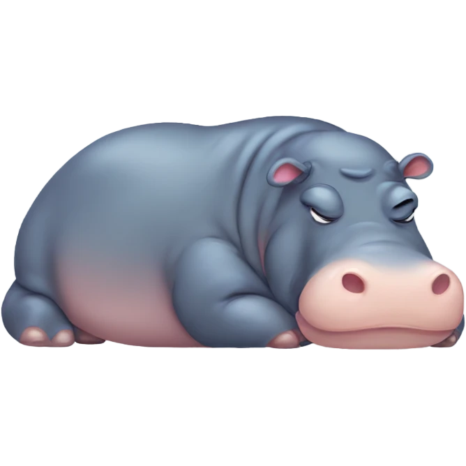 sleepy fat hippo emoji
