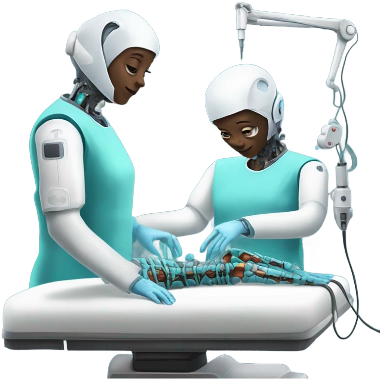 Cyborgs performing surgery emoji