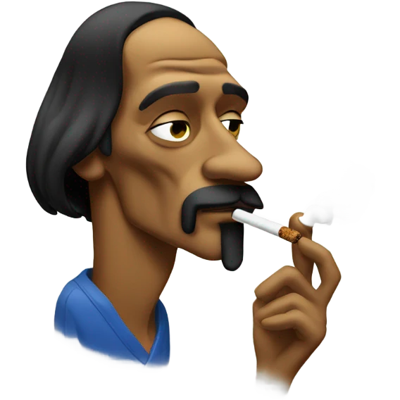 Snoop dog smoking joint emoji