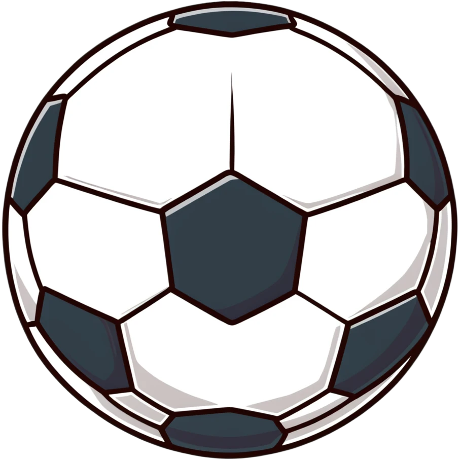 Soccer ball with Arsenal colors emoji