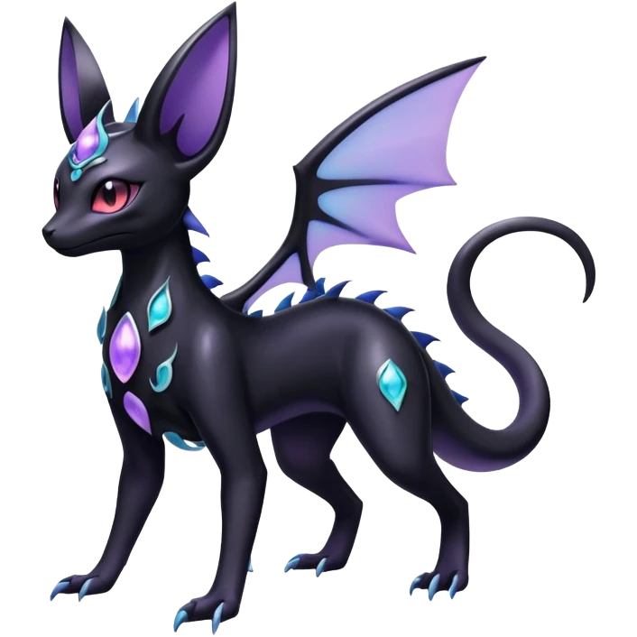 Shiny Ethereal Celestial Salandit-Umbreon-Espeon-Hybrid (Full body) emoji