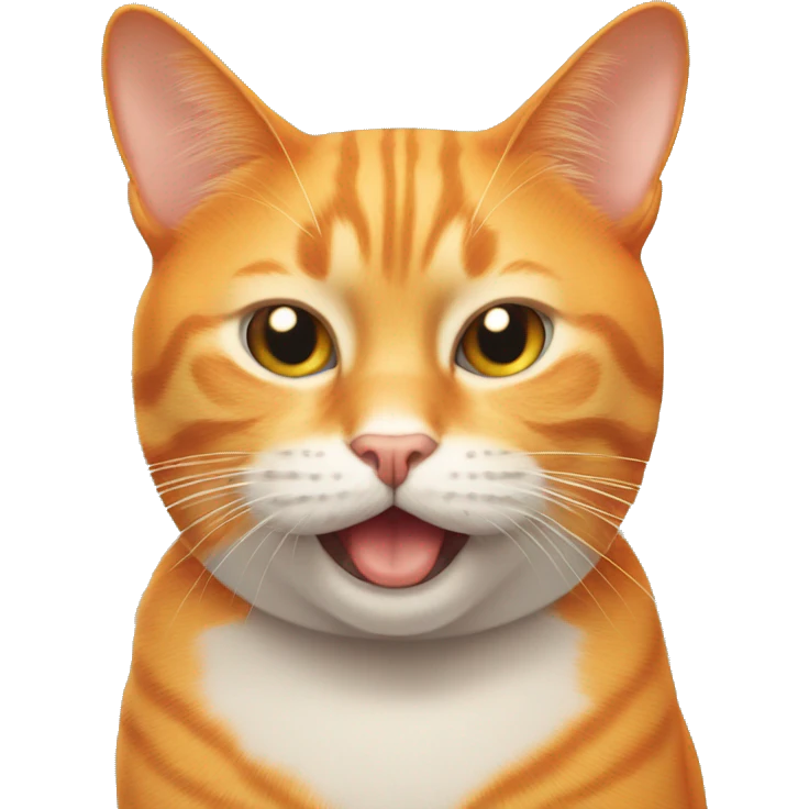Orange cat mein-cun rolls his eyes emoji