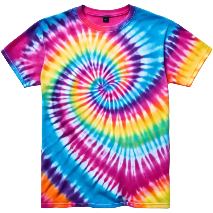 tie-dye graphic tee shirt emoji