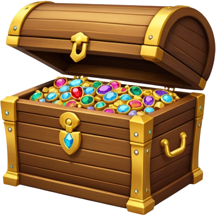 treasure chest with jewelery in it emoji