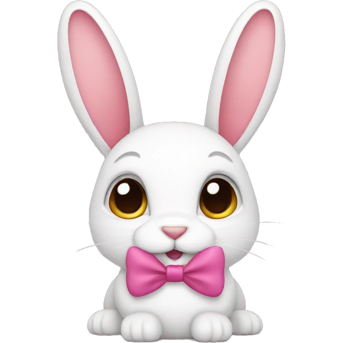 Bunny with a bow emoji