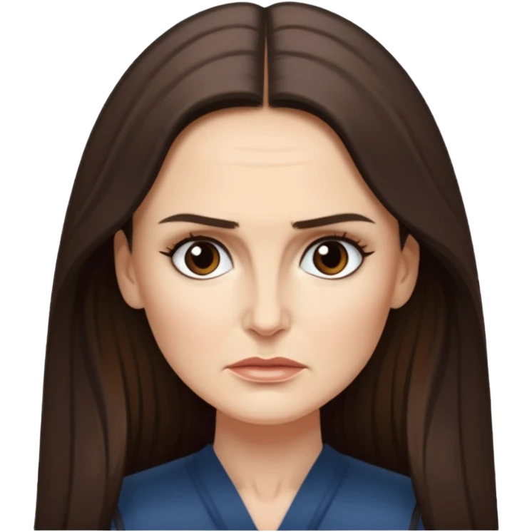 Demi Moore serious up to the waist emoji