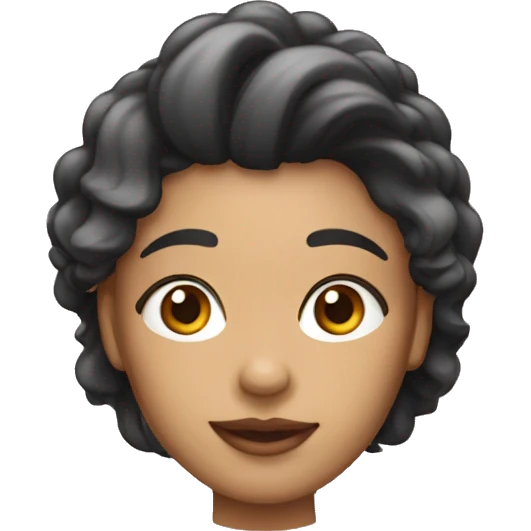 Chica de pelo ondulado emoji
