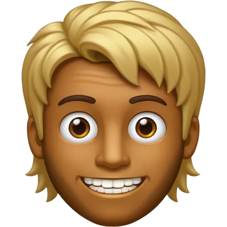 Faça um homem pardo com cabelo curto com dente de ouro emoji